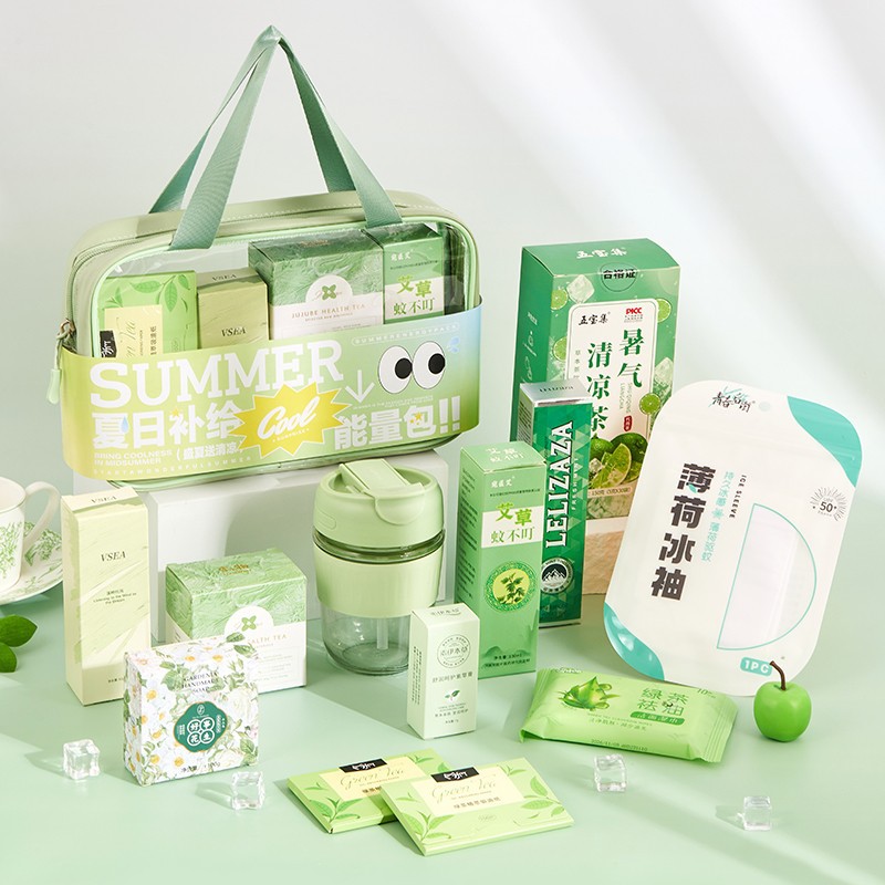 【夏日補給能量】夏季清涼伴手禮 護手霜紅糖喜茶毛巾等組合 毛巾蚊不叮冰袖等組合 (2)