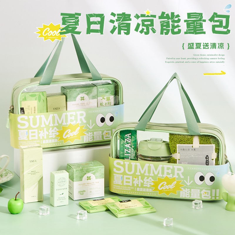 【夏日補給能量】夏季清涼伴手禮 護手霜紅糖喜茶毛巾等組合 毛巾蚊不叮冰袖等組合 (4)